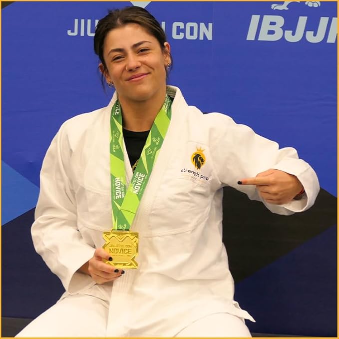 Strength Pro | BJJ Gi Adult | Brazilian Jiu Jitsu Gi Kimono Prolight | 300 GSM White