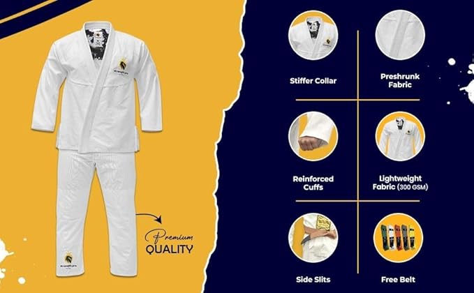 Strength Pro | BJJ Gi kids | Brazilian Jiu Jitsu Kimono Prolight | 300 GSM White