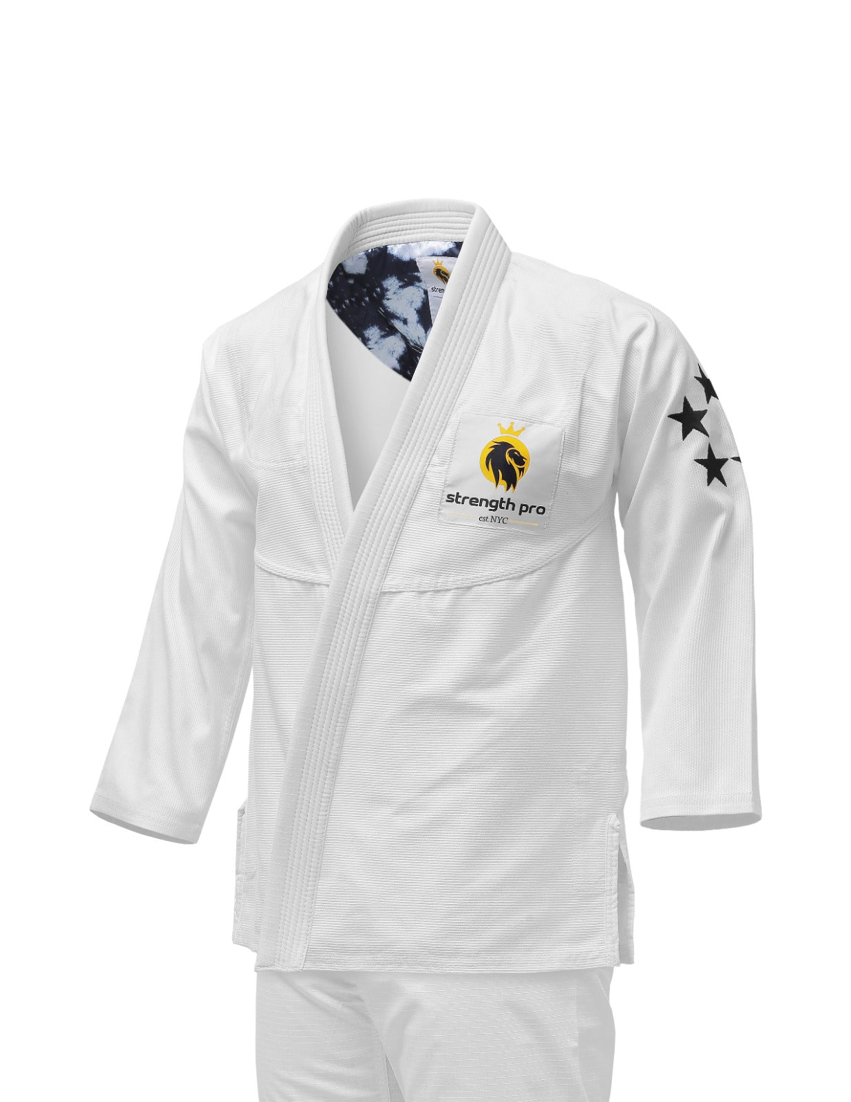 350 GSM Brazilian Jiu Jitsu Gi White Kimono - Strength Pro