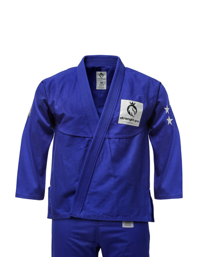 350 GSM Brazilian Jiu Jitsu Gi Blue Kimono - Strength Pro