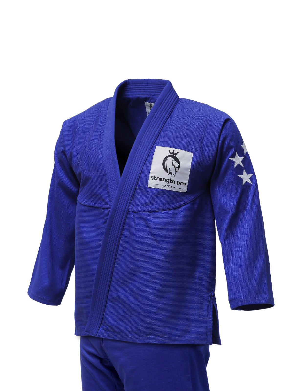 350 GSM Brazilian Jiu Jitsu Gi Blue Kimono - Strength Pro