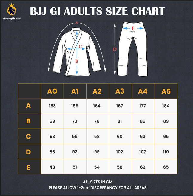 Strength Pro | BJJ Gi Adult | Brazilian Jiu Jitsu Gi Prolight Grappling | 450 GSM White